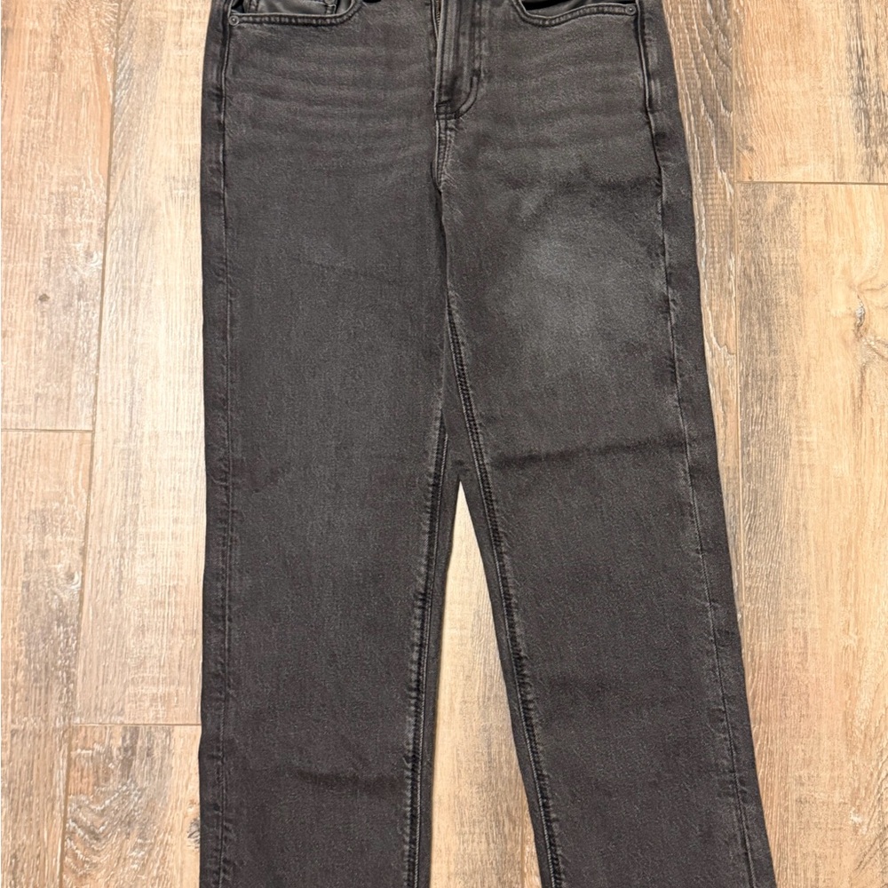 American Eagle Outfitters Women's Black Straight Leg Jeans